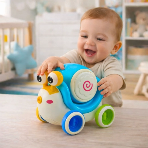 Soft silicone wheels and movable eyes
