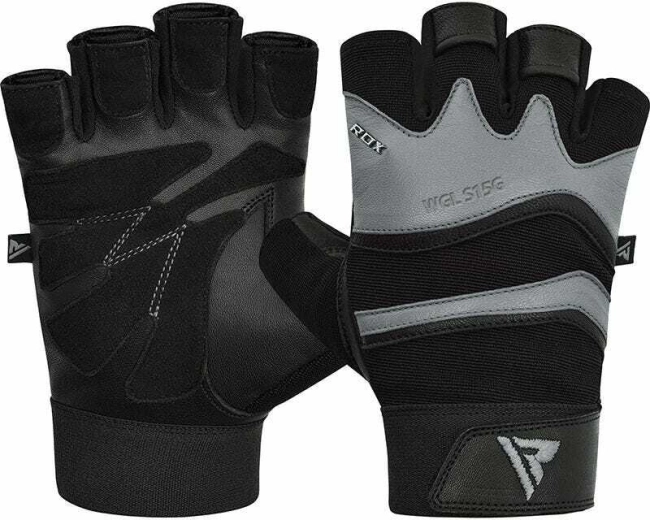 RDX leather training gloves grey
