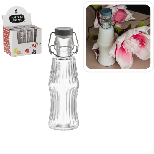 Klaaspudel mehaanilise korgiga 270 ml