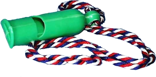 Plastist signaalvile koos kaelapaelaga, 7 cm, 4 värvi segu, 50 tk karbis