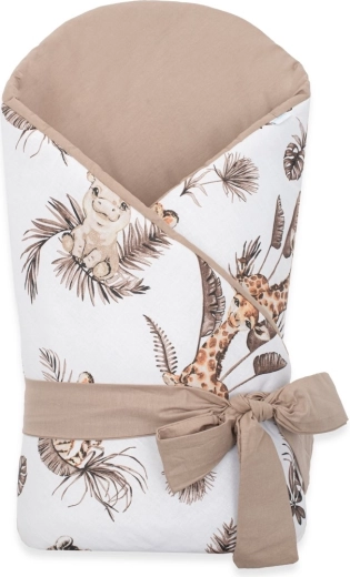 Adjustable wrap with ribbon and hook-and-loop closure