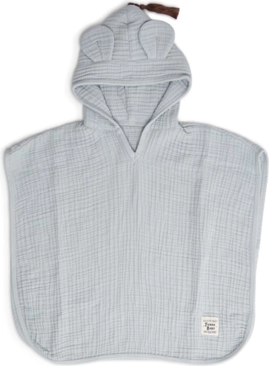 Funnababy muslin hooded poncho dove grey