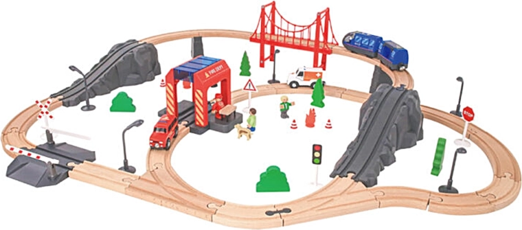 70-piece rescue world on rails