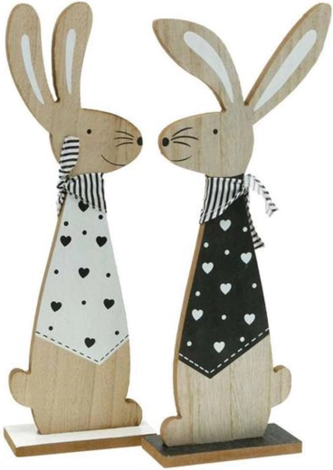 Wooden Decoration Bunny Glamour 11 × 33 cm