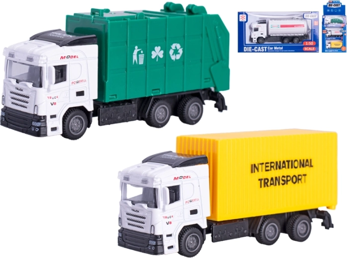 Metal technical vehicle 1:50 with pull-back 13 cm