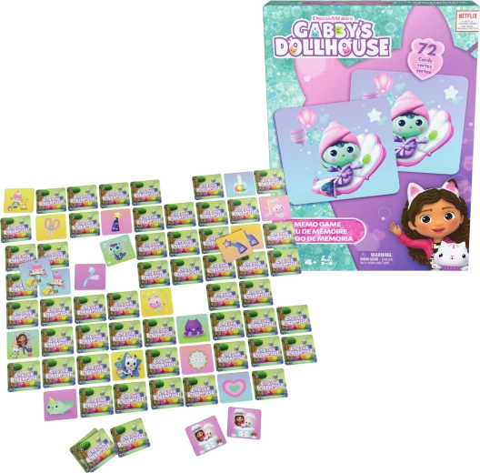 Gabby’s Dollhouse mälumäng – Gabi kiisumaja, 72 kaarti