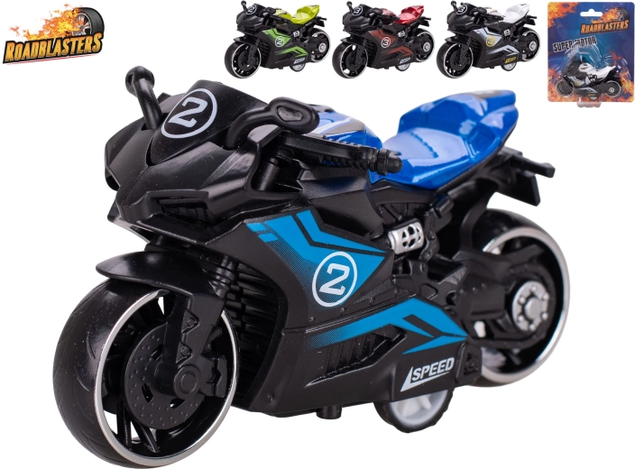 Roadblasters metallist tagasiveomehhanismiga mootorratas 9 cm