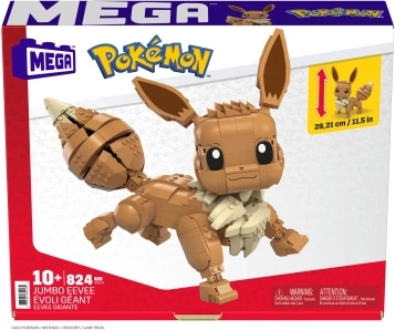 MEGA POKÉMON jumbo Eevee ehituskomplekt 28 cm (824 osa)