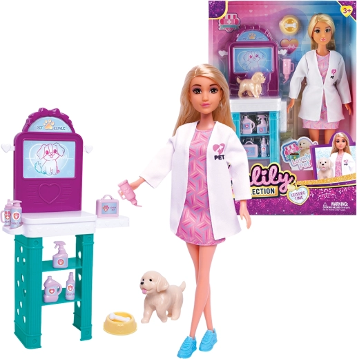 Veterinarian Doll with Puppy and Accessories