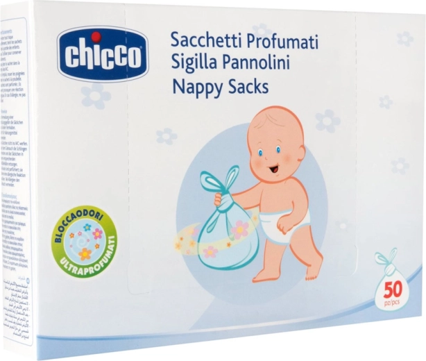 Chicco lõhnastatud mähkmete utiliseerimiskotid, 50 tk