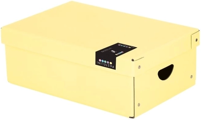 Lamineeritud hoiukarp PASTELINI, väike, kollane