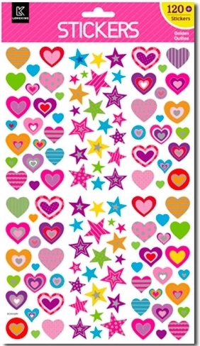 Heart Stickers – set of 120 pcs