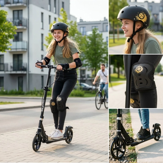 Folding construction and adjustable handlebars