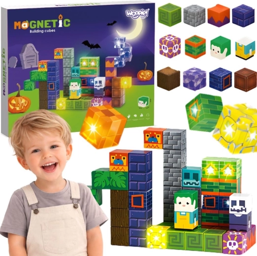 Woopie magnetilised helendavad kuubikud Halloween 63 tk