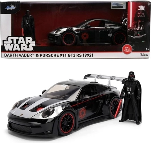 Jada Star Wars Porsche 911 GT3 RS 1:24 Darth Vaderi figuuriga – 1 tk
