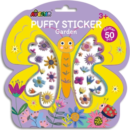 Plush 3D Stickers Garden – set of 50 pcs