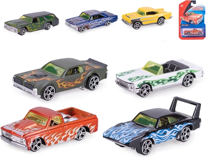 Metallist võidusõiduauto 8 cm vabajooksuga