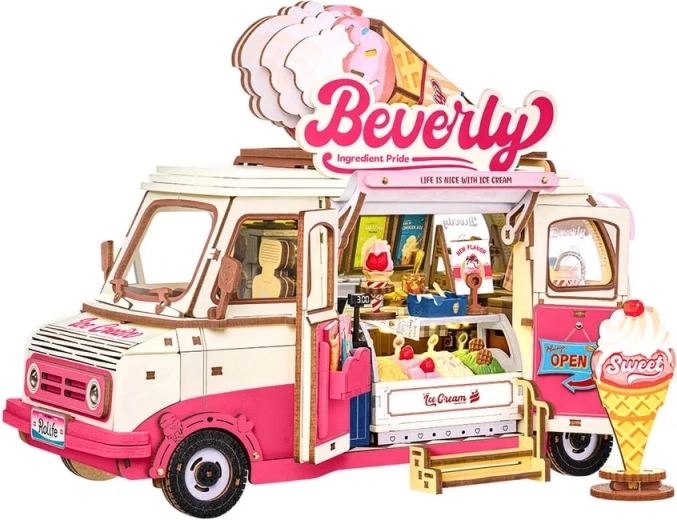 Robotime rolife 3D wooden puzzle Beverly’s Ice Cream Truck - 1 piece