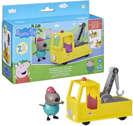 Põrsas Peppa veoauto vanaisa ja koerakesega