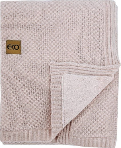 EKO kootud beebitekk voodriga rose pink 100 × 80 cm