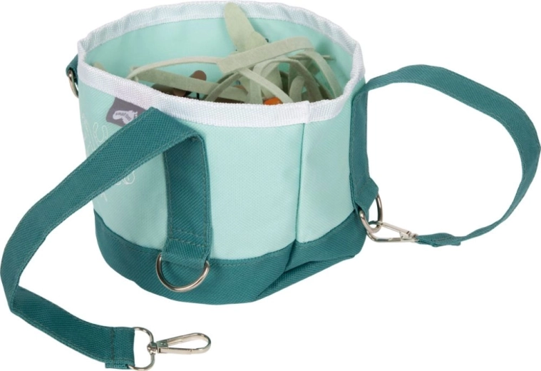 Portable fabric bucket with durable hardware