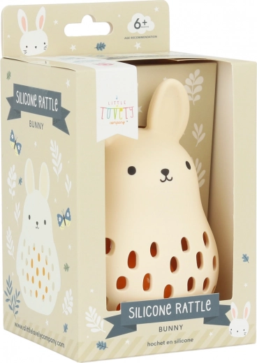 A Little Lovely Company silicone bunny rattle