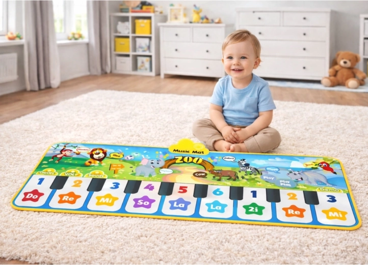 Fun animal sounds and colorful zoo graphics
