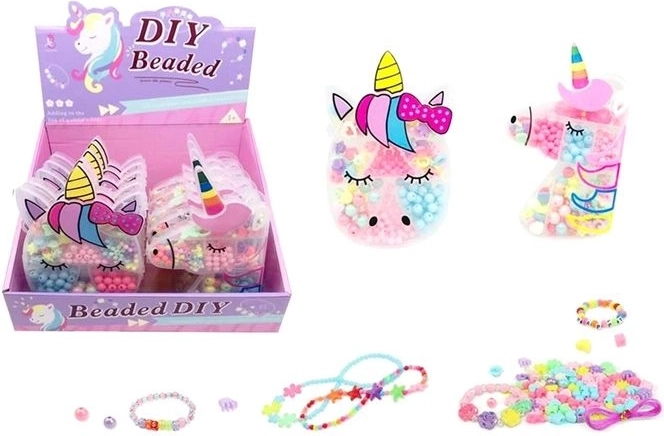 Unicorn Beads – jewelry-making set in a unicorn-shaped box