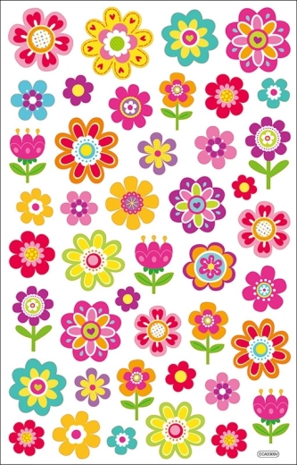 Flower Stickers – set of 35 pcs