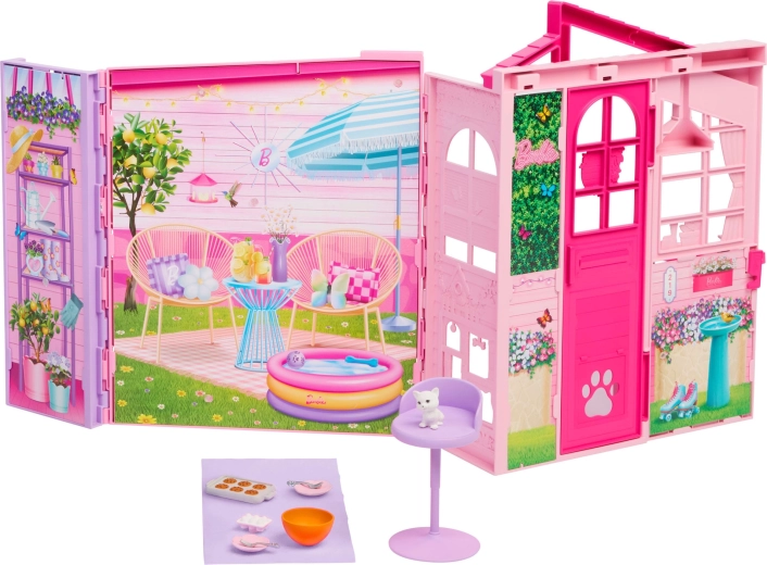Mattel Barbie Dreamland weekend foldable dollhouse with accessories