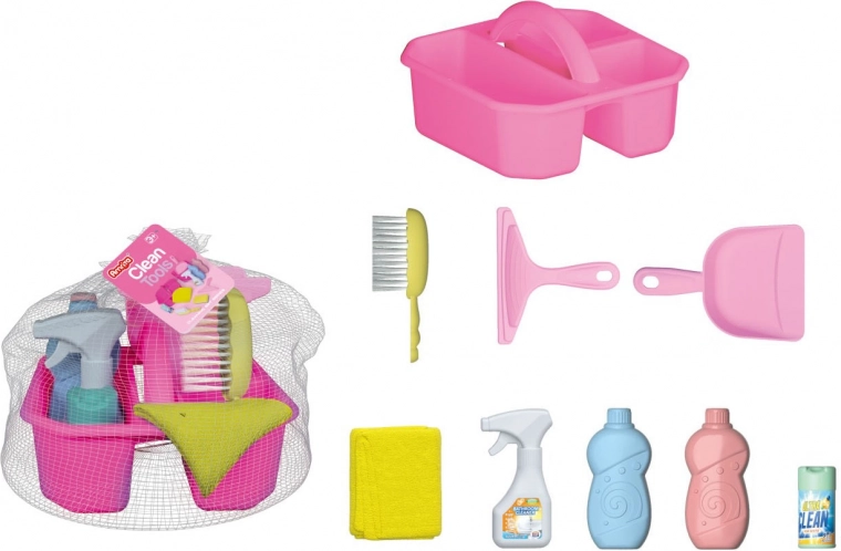 Children's cleaning set 9 pcs with caddy and accessories