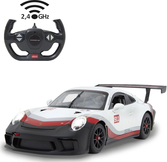 Jamara Porsche 911 GT3 Cup RC remote-controlled car 1:14 white 2.4 GHz