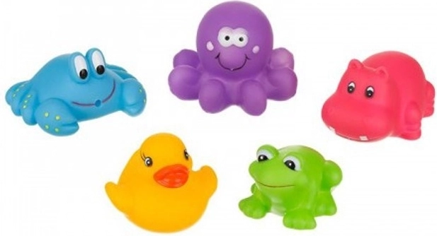 Akuku Bath Toy Animals, Small, Set of 5