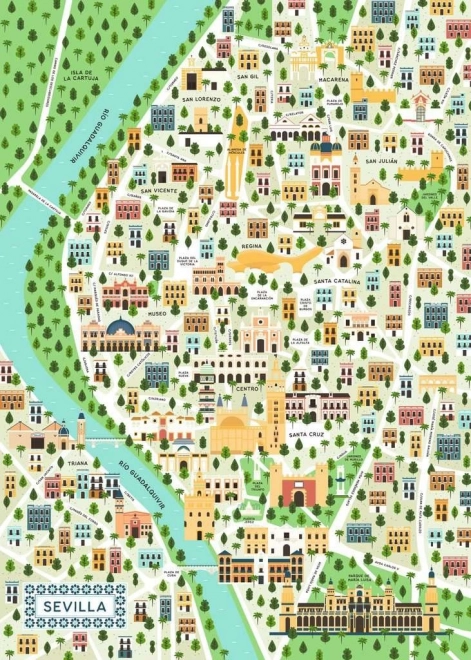 Ravensburger pusle Sevilla kaart 1000 tükki