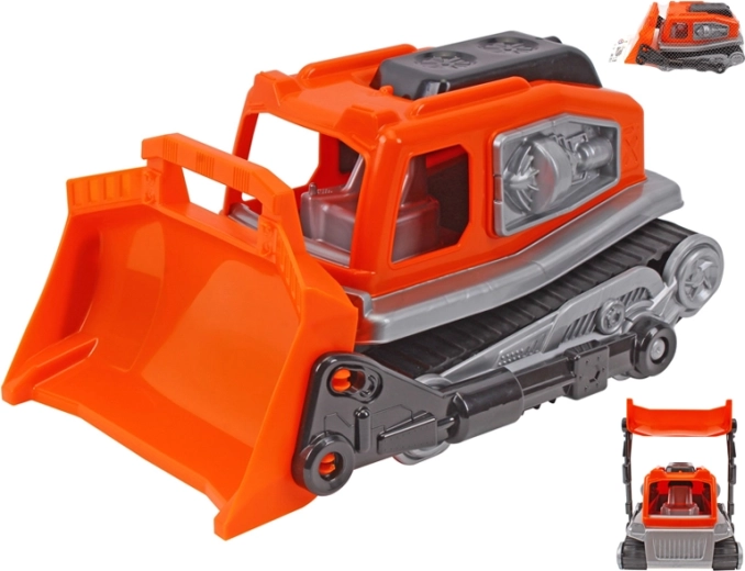 Oranž plastist buldooser lastele 31 cm