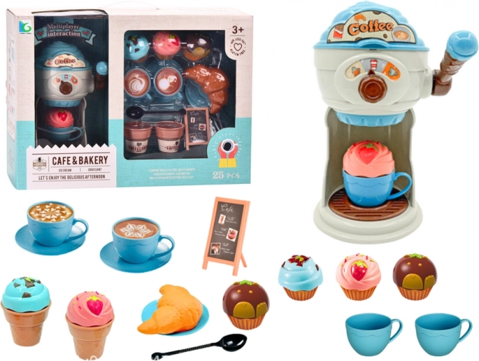 Sweet Treats Coffee Shop with Ice Cream Maker, Cups, and Muffins