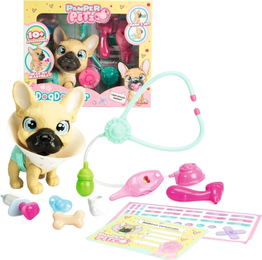 PAMPER PETZ figuur veterinaarkomplektiga (prantsuse buldog)