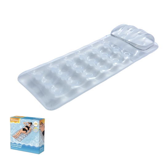 Bestway inflatable water mattress with headrest 188 × 71 cm