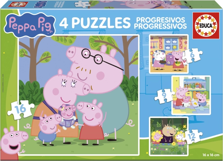 Pusle PRASÁTKO PEPPA 4v1 (6–16 tükki) EDUCA