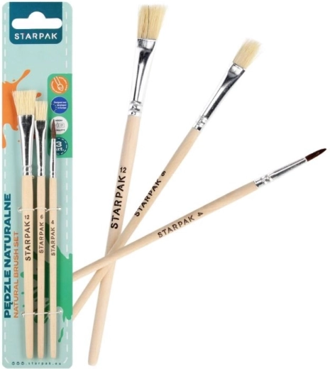 Looduslike pintslite komplekt 3 tk