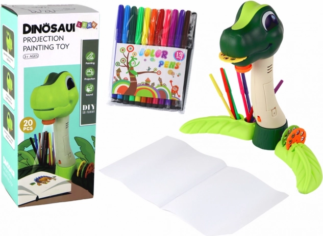 Joonistamisprojektor Dino helide ja tarvikutega