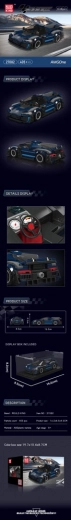 Building kit black sports car 404 pieces