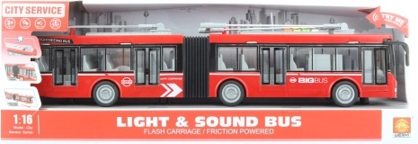 Punane liigendtrollibuss patareidega