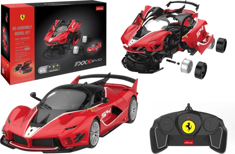 RASTAR Building Set 1:18 FERRARI FXX-K EVO red, 88 pieces – RC model