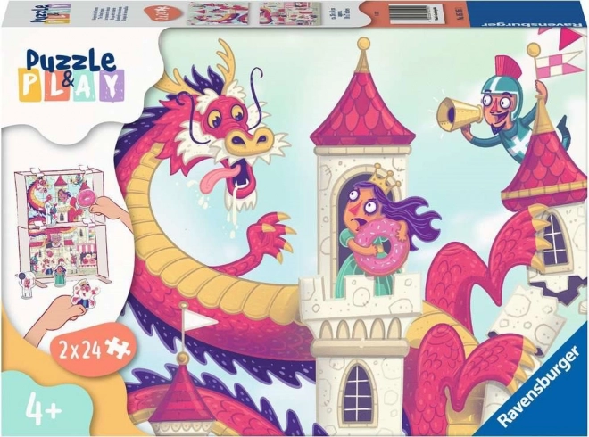 Ravensburger Puzzle & Play: sõõrikukuningriik – 2×24 tükki
