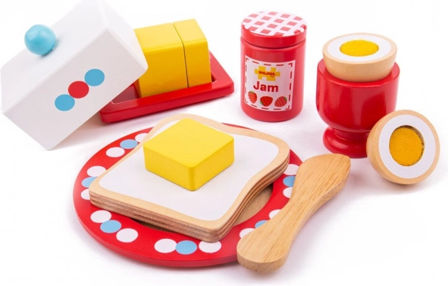 Bigjigs Toys puidust hommikusöögi komplekt
