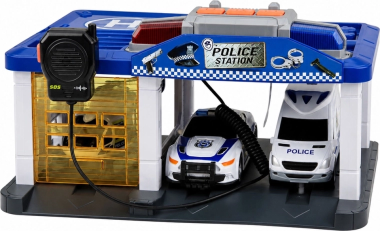 Police station with garage and parking