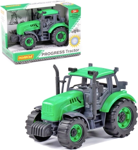 Hõõrdejõul töötav traktor Polesie Progress, roheline