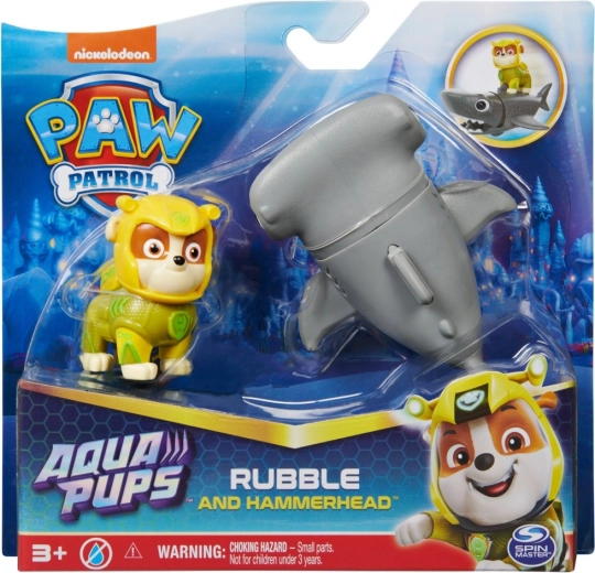 Paw Patrol Aqua Pups figuur Rubble ja vasarhai