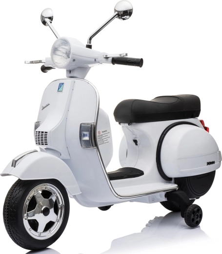 Laste elektriline roller Vespa PX150 valge